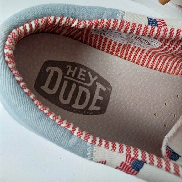 NWT Hey Dude Wally Americana Patriotic Slip On Sneaker Sz 11 - Picture 7 of 11